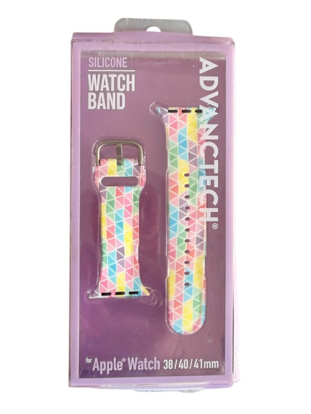 Advanttech Silicone Strap Band for Apple Watch 38/40/41mm Multicolor Geometric
